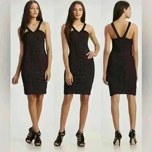 leifsdottir Dresses & Skirts - Leifsdottir Cotton Jersey Ruched Dress in Black Size L